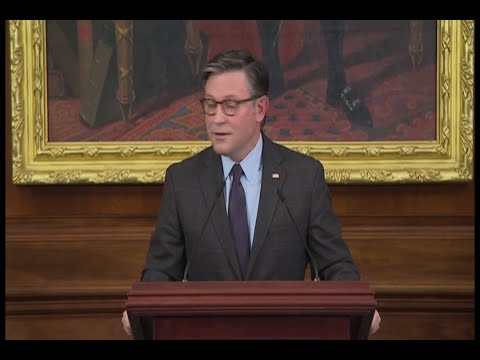 RAW: House Speaker Mike Johnson says there's nothing to negotiate with Democrats on