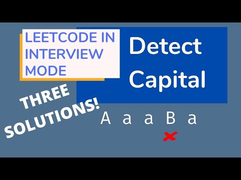 Detect Capital - LeetCode Interview Coding Challenge [Java Brains]