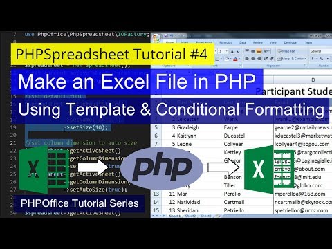 Using Template and Conditional Formatting in PHPSpreadsheet | PHPSpreadsheet Tutorial  #4