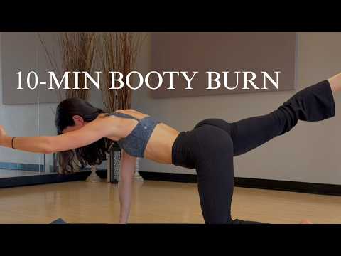 10-Min Pilates Glute Burn | Classical Mat Pilates Workout | No Equipment