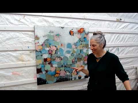 WATCH ME PAINT Come paint with me online. abstract artist Lori Mirabelli #abstractart #learntopaint