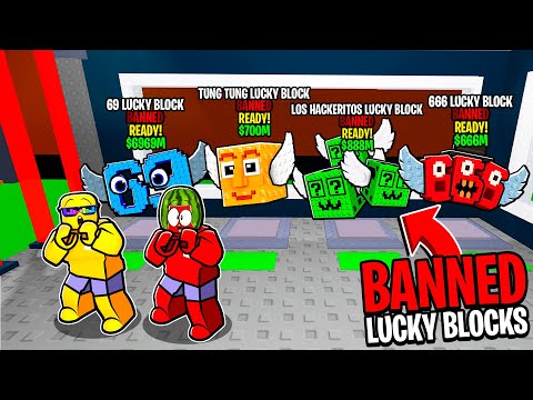 Opening 100 BANNED LUCKY BLOCKS In Steal A Brainrot