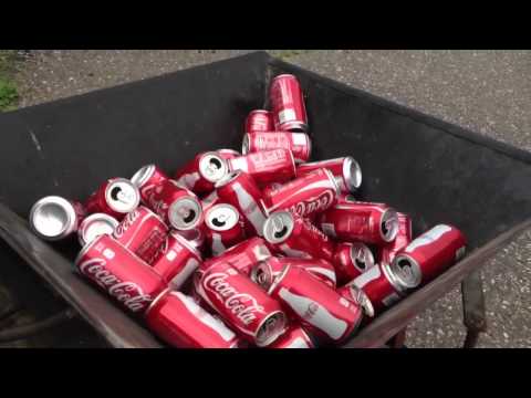 Homemade aluminum can Baler