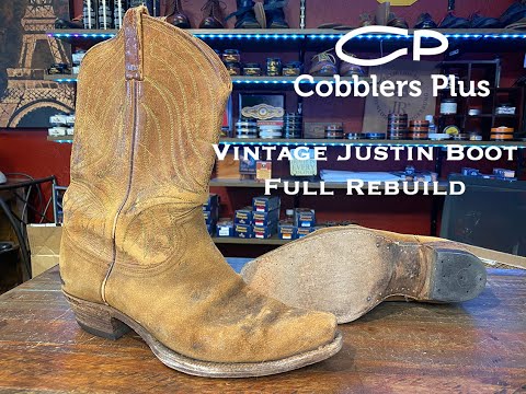 Vintage Justin Boots Full Re-craft and Rebuild - Saved after years of were and crazy prevues work