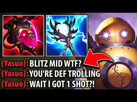 This Yasuo thought I was trolling for Blitzcrank mid... so I one shot him on repeat