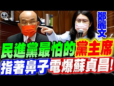 【全字幕】民進黨最害怕的國民黨黨主席～鄭麗文！高光時刻！指著鼻子電爆蘇貞昌！原來她一直都這麼猛！#兩國論#互不隸屬#92共識#習近平