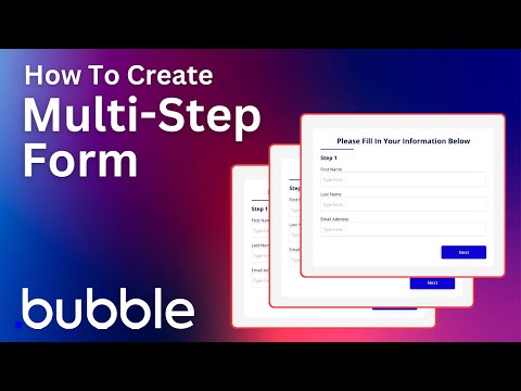 How To Create A Multi Step Form From Scratch | Beginner Bubble.io Tutorial