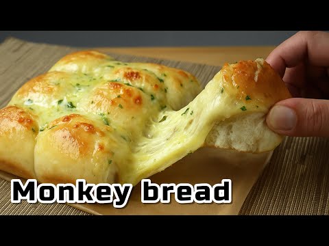 This Cheesy Bread MELTS in Your Mouth | Easy Pull-Apart Recipe ,No-Knead bread!