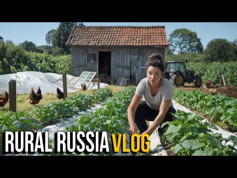 My Ordinary Day in a Siberian Village: Garden Updates, Mow Hay with a Tractor, What About Batman?🐄