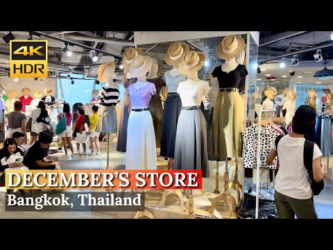 [BANGKOK] December's Store "Shopping Cheap Women's Clothes At Pratunam"| Thailand [4K HDR Walk]