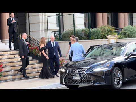 The Prince Albert of Monaco Arriving at The Hotel De Paris in Montecarlo