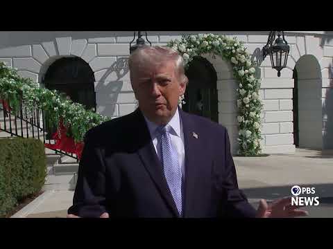 WATCH: Trump speaks to reporters about Iran at Easter Egg Roll