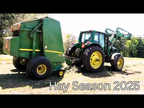 Hay Season 2025! Baling and Wrapping Ryegrass For Haylage.