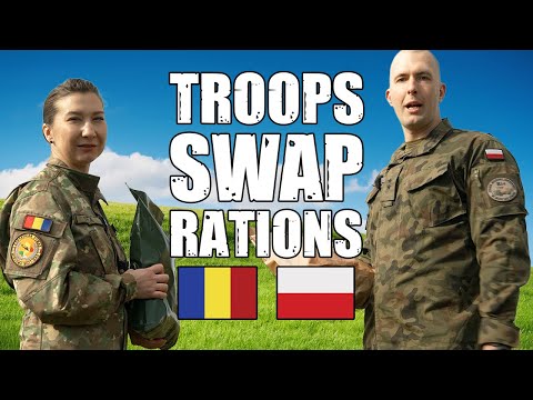 Polish 🇵🇱 and Romanian 🇷🇴 soldiers swap rations