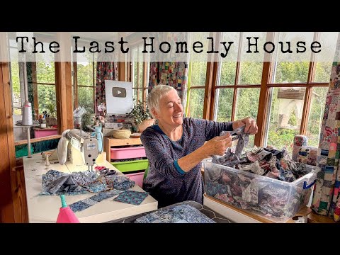 My Scrappy Blue Liberty Log Cabin Quilt #25/19