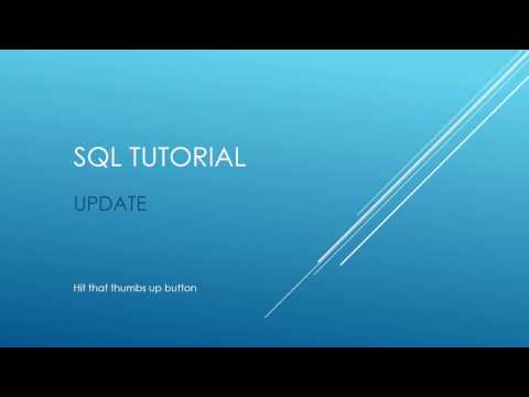 SQL Tutorial - UPDATE