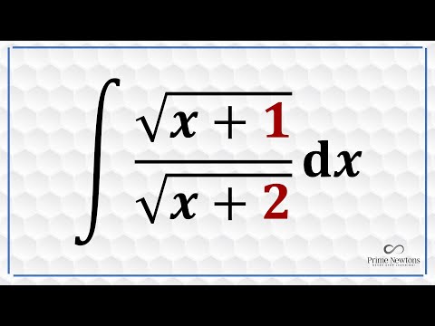 integrate sqrt(x+1) over sqrt(x+2)