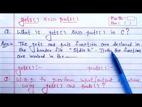 gets and puts function in c programming | use of puts() and gets() in c with example