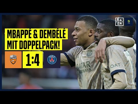Mbappé und Dembélé dominieren! PSG weiter auf Titelkurs: Lorient - PSG | Ligue 1 | DAZN
