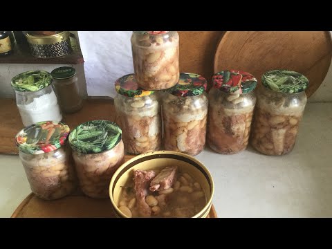 STEW WITH BEANS AND PORK RIBS.