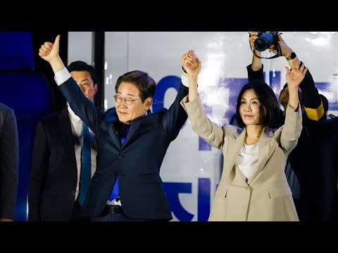 South Korea's Lee Jae-myung celebrates election victory