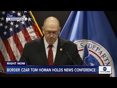 LIVE: White House border czar Tom Homan holds news conference in Minneapolis