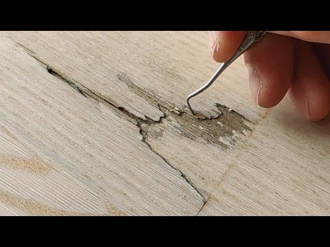 The perfect repair method - How to restore a rotten wooden floor in 5 minutes DIY