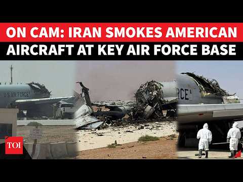 ON CAM: Iranian Missile SPLITS American Aircraft Into Two; Huge Destruction At Saudi Airbase | WATCH