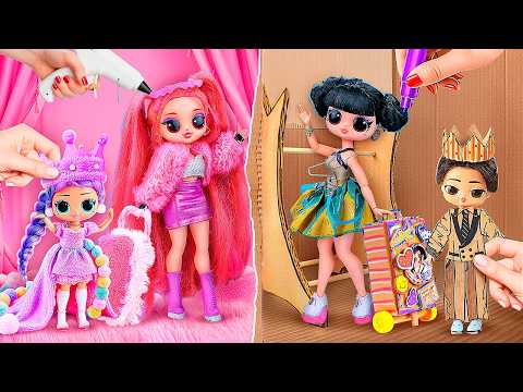 Картонные и Пушистые образы: Кейпоп Охотницы на Демонов в самолёте! 10 Поделок для кукол L.O.L.