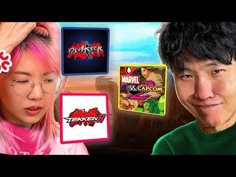 I 1v1'd her in 9 DIFFERENT fighting games