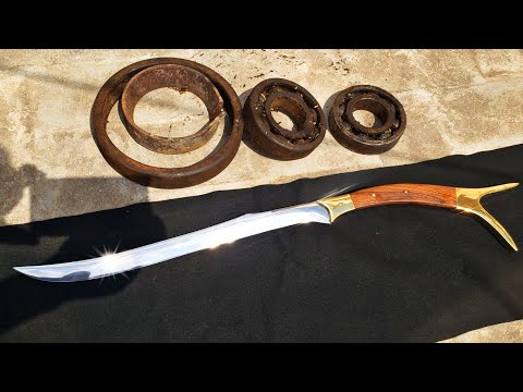 Metalworking-Forging Sword from rusty bearing