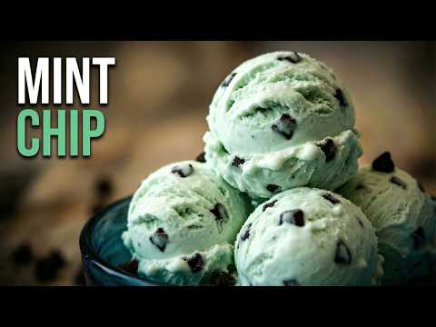 Mint Chocolate Chip Ice Cream - Homemade and Delicious