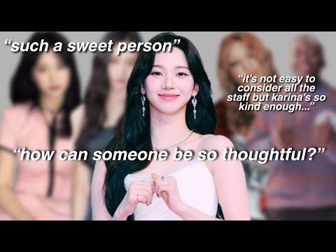 aespa karina being praised by the people in the industry for her good personality