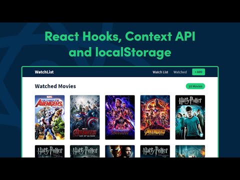 Create a Movie Watchlist with React Hooks, Context API and localStorage