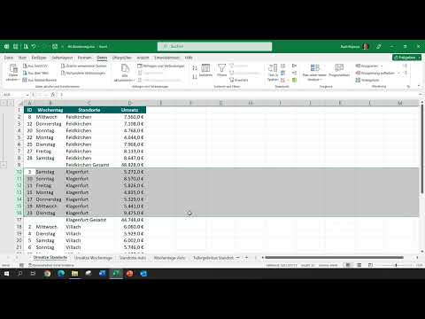 Excel - Gliederung und Gruppierung