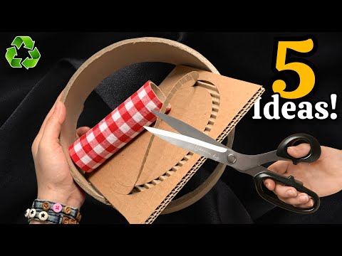 Transforming Cardboard Rolls & Fabric Scraps into Luxury #2😍♻️ 5 Genius Home Decor Ideas You’ll Love