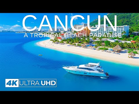 [4K] Cancun 2025 🇲🇽 Vibrant Resorts & Endless Coastline Aerial Views  Deep house Chill 2025
