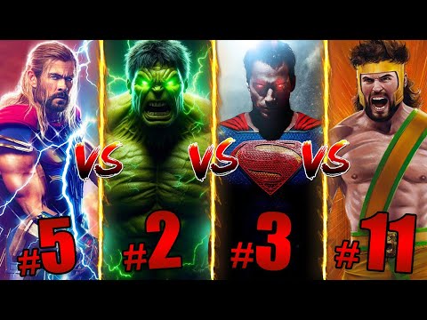 Who's Really the Strongest Hero in Comics? | Ranking Heroes From Weakest to Strongest!