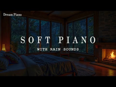 Peaceful Rainy Night Piano 🌧️ Warm Bedroom Music for Stress Relief, Anxiety Ease, and Meditation