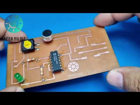 Clap Activated Toggle Switch Using CD4013 CMOS IC