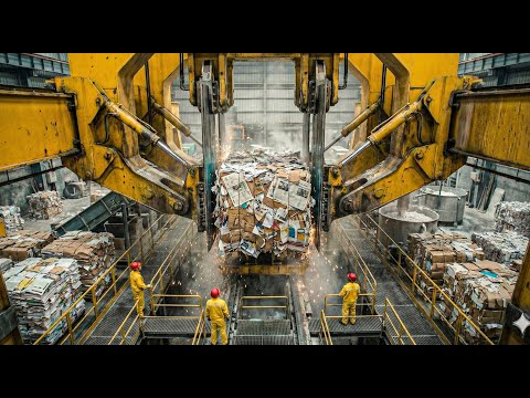 Inside the PAPER Recycling Factory – How Waste Paper Is Transformed Into New Sheets (Full Process)