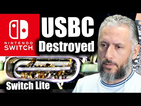 Worst USB-C Damage I've Seen on a Switch Lite. You need to stop doing this.