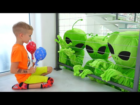 Vlad and kids story about green friends - Funny stories for kids