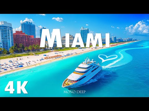 Miami 4K | Discover Tropical Beach Paradise and Turquoise Waters With Deep House Chill