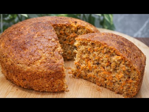 Carrot and oatmeal cake!! No flour and no sugar! Healthy diet cake in 10 minutes!
