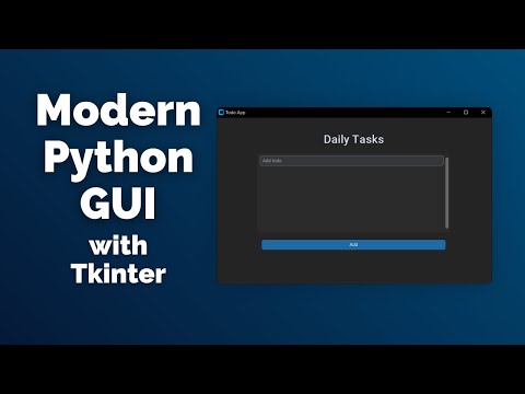Modern GUI with Python - Tkinter Modern Desktop App [For Beginners]