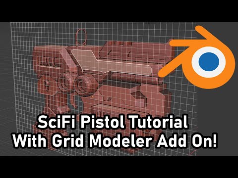 Blender Grid Modeler Plugin: Sci Fi Pistol Tutorial