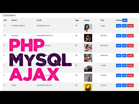 PHP Editable customer records using AJAX, MYSQL & Bootstrap Modals | Quick programming tutorial