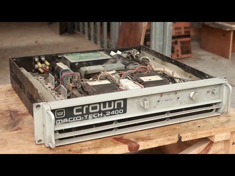 CROWN 2400  amplifier restoration / 24 transistor amplifier restore