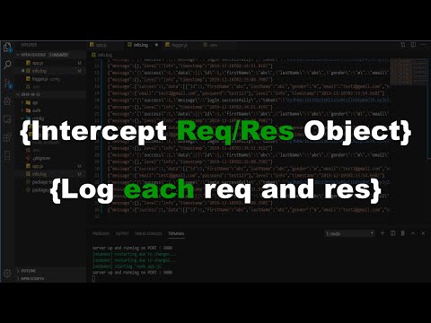 How to Intercept Request and Response object in Express js | Nodejs Tutorial